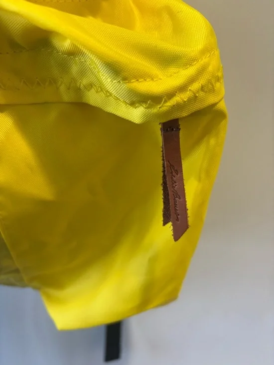 Eddie Bauer Yellow Nylon Daypack Backpack Lightweight Adjustable Straps Hiking - Picture 6 of 11